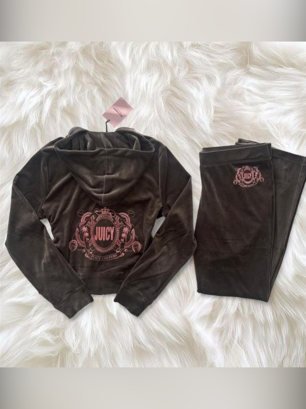 Juicy Couture Women's Brown and Pink Suit size large